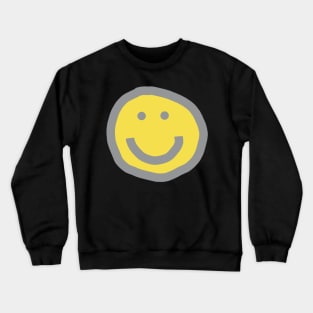 Ultimate Gray Round Face with Smile Crewneck Sweatshirt